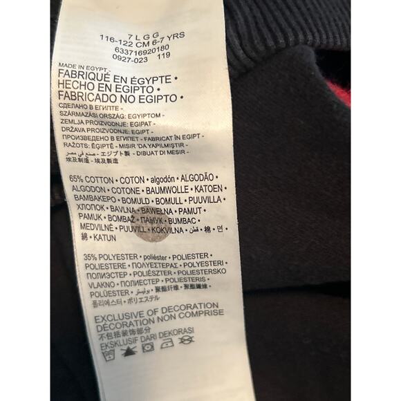 GUC Levi's Kid's Black Hoodie Pocket Long Sleeve Size 7 - Picture 4 of 4